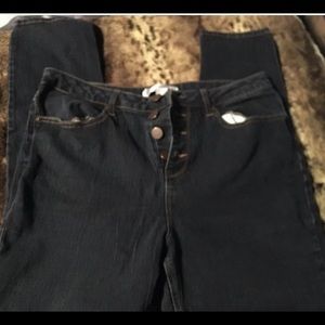 Jeans Size 17 NO BOUNDARIES Dark Stretchy Button-Fly